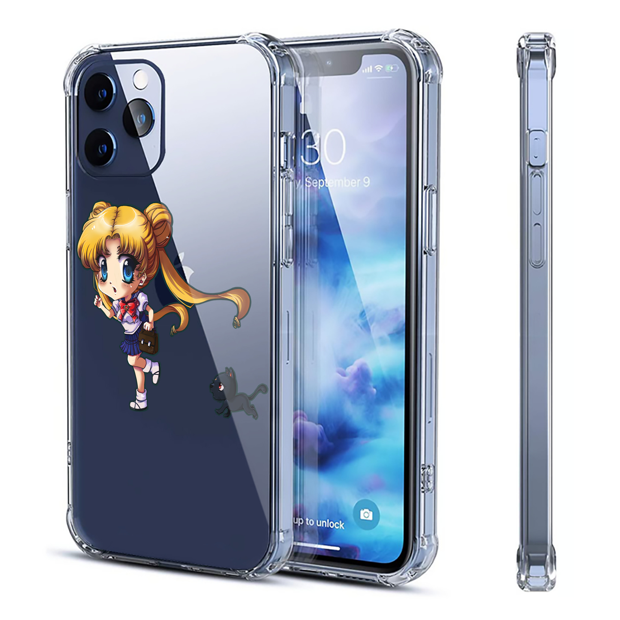 （画像用） 美少女戦士セーラームーン 愛野 美奈子 あいの みなこ Sailor Moon Aino Minako 【iPhone 12シリーズ対応】透明スマホケース（クリアソフトケース）